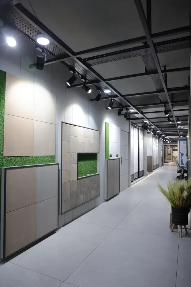 Decorative lighting and spotlight wall at BGH