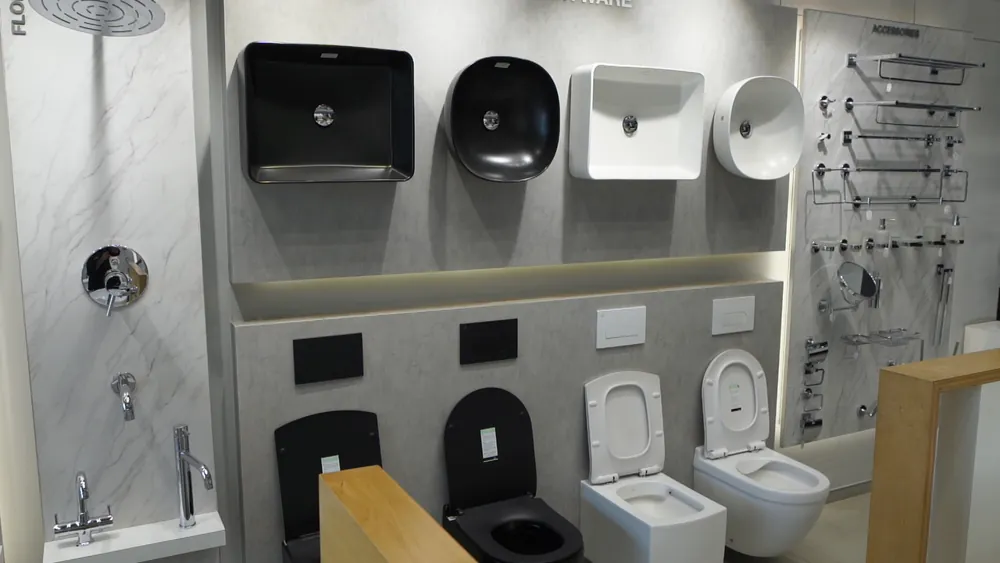 White washbasins and vanity units at BGH